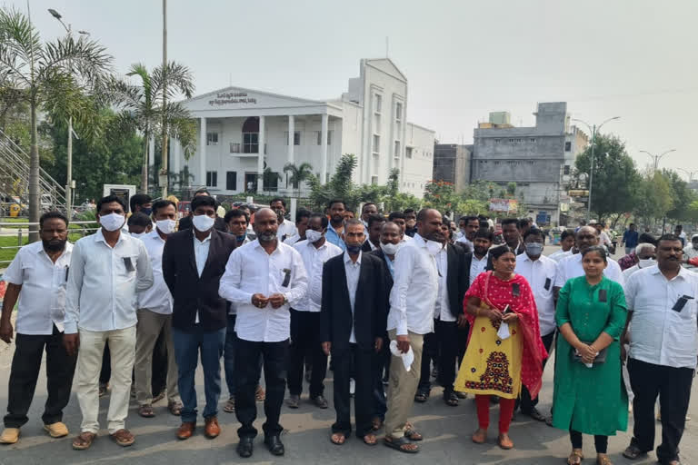 rajanna sircilla district court lawyers boycott duties and protest