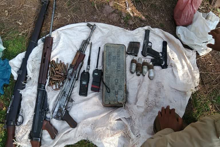 Indian Army and Police jointly recovered cache of weapons, including warlike stores at Reasi District in JK