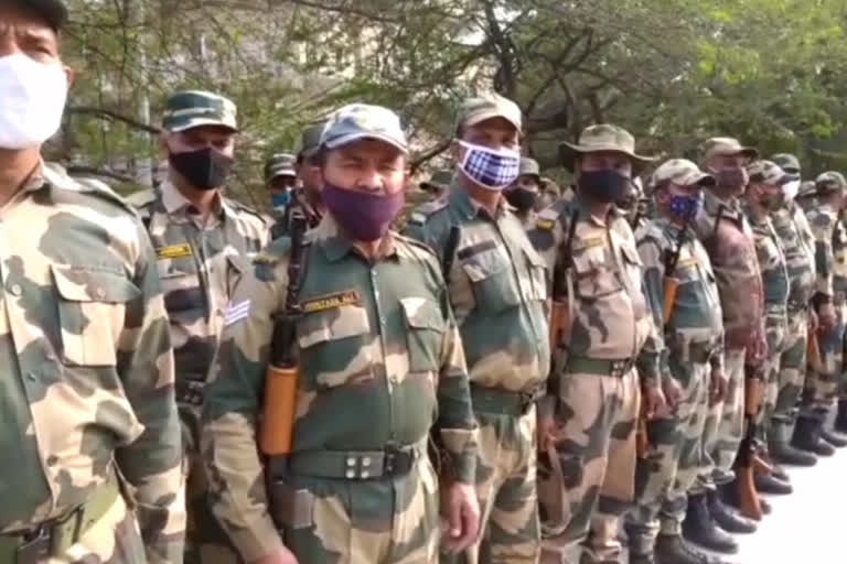 deployment of CRPF and BSF at shahabad mohammadpur station