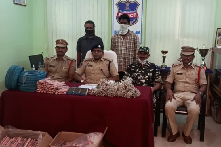 Two Maoist sympathizers were arrested in bhadradri kothagudem district