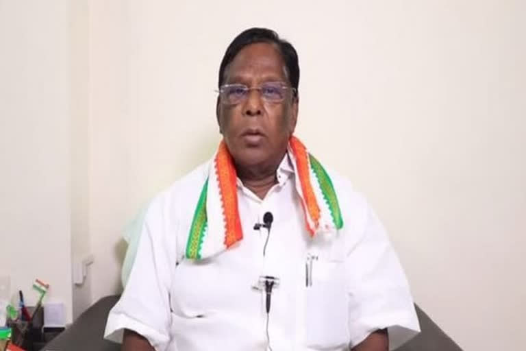 Puducherry CM ahead of floor test  V Narayanasamy  പുതുച്ചേരിയില്‍ രാഷ്ട്രീയ പ്രതിസന്ധി  പുതുച്ചേരി മുഖ്യമന്ത്രി  വി.നാരായണസ്വാമി  രാഷ്ട്രീയ പ്രതിസന്ധി  വിശ്വാസ വോട്ടെടുപ്പ്  പുതുച്ചേരിയില്‍ വിശ്വാസ വോട്ടെടുപ്പ്  പുതിയ ലഫ്‌റ്റനന്‍റ് ഗവര്‍ണര്‍ തമിഴിസൈ സൗന്ദര്‍രാജന്‍  ബിജെപി പുതുച്ചേരി  Puducherry CM  floor test at puducherry  puducherry politics