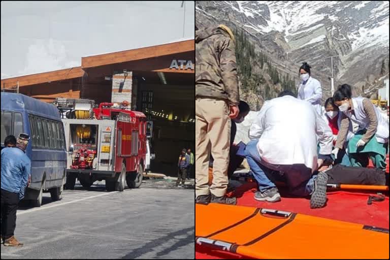 Mock Drill in Atal Tunnel Rohtang