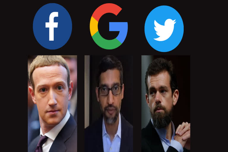 Zuckerberg, Pichai, Dorsey ,अमेरिकी सदन में होने वाली सुनवाई