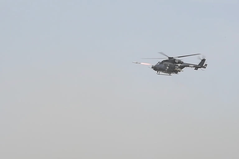 Dhruv helicopter test,  Four Helina Anti Tank Missile