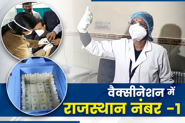 corona vaccination in rajasthan, हेल्थ वर्कर्स और फ्रंटलाइन वर्कर्स को लगे टीके