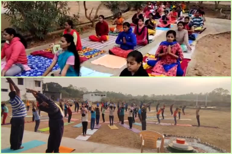 surya namaskaram in etcherla iiit