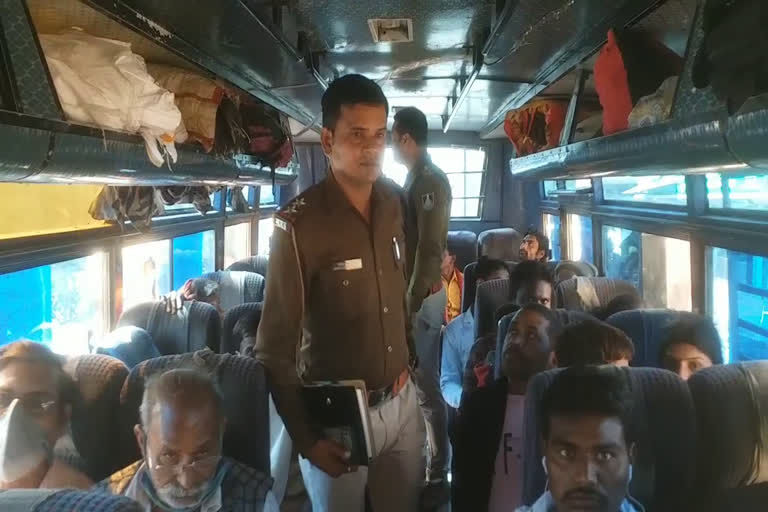 Checking campaign in buses