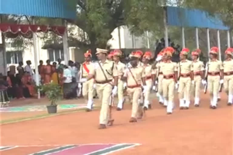 police constables parade at raichur