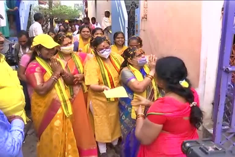 tdp municipal election campaign in vizianagaram