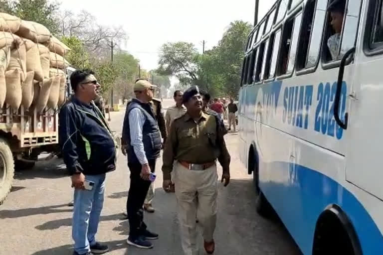 Bus checking officer