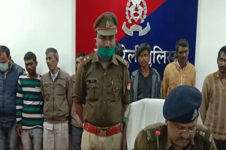 bachhrawan police arrested 6 smack smugglers