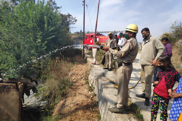 Fire in cattle shed in Tambru village of Bilaspur