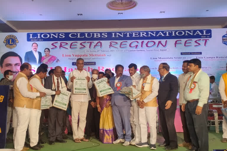 minister harish rao, gajwel, lions club