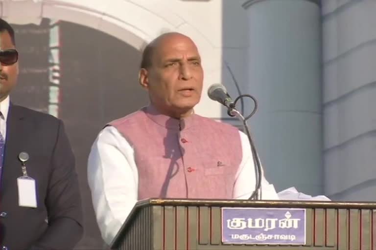 Nobody can capture an inch of the country's land, asserts  Defence Minister Rajnath Singh in Salem
