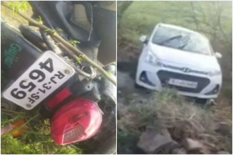 accident in hanumangarh,  bike car accident