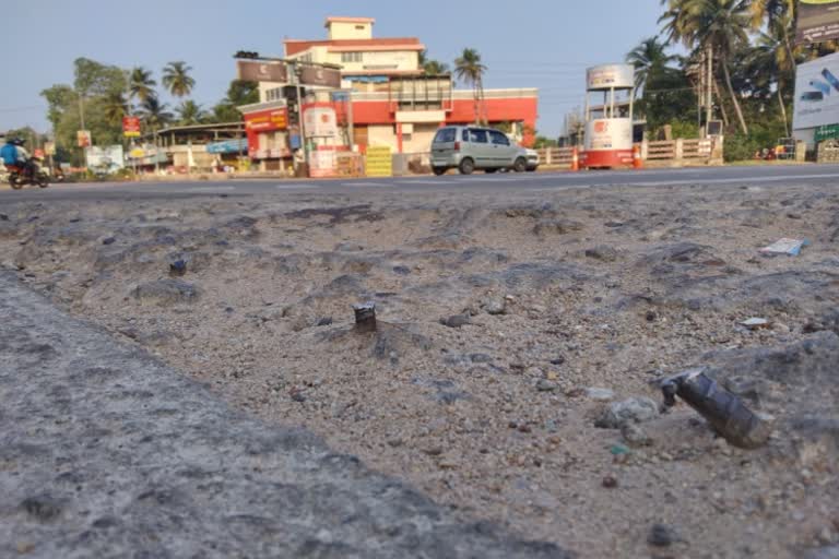 road damaged at kalsanka high way road