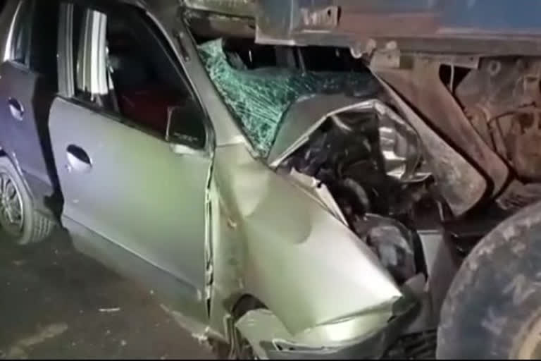 car hits lorry