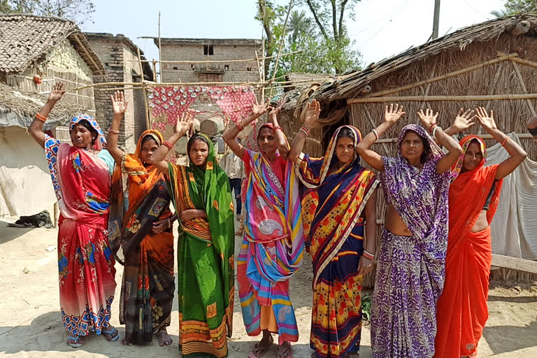 Women protest in muzaffarpur