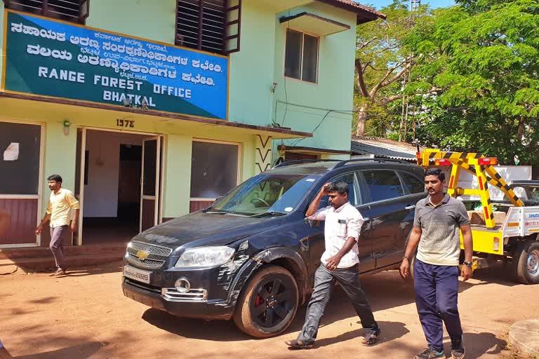 Forest officers  seized the car