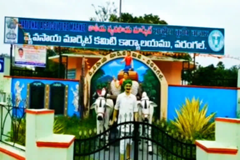 farmers Gathered to the Enumamula Agricultural Market in Warangal district