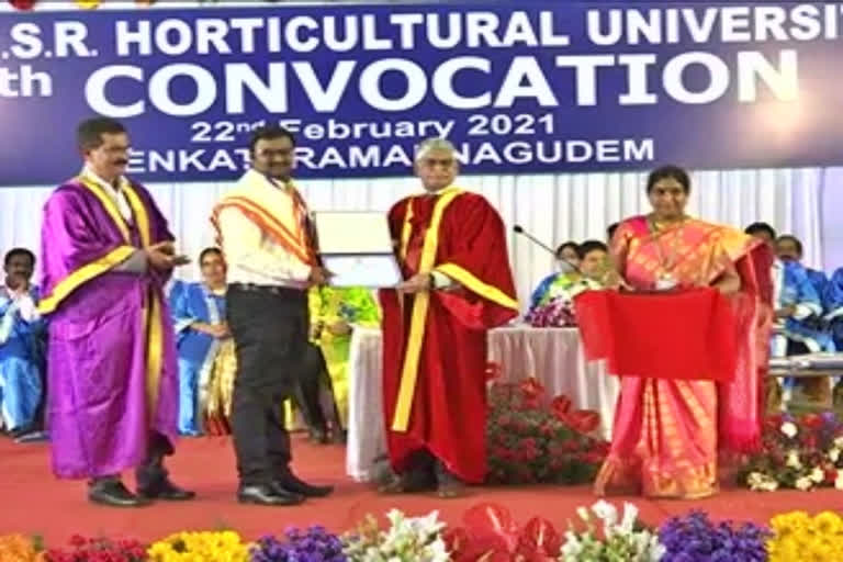 Dr. YSR Horticultural University Fourth Graduation Ceremony at Thadepalligudem Zone, West Godavari District