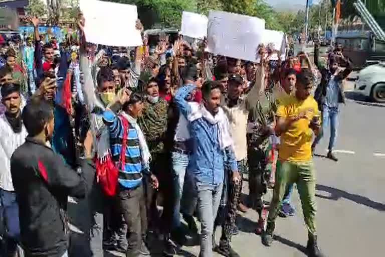 Army recruitment in Rajasthan, Protest regarding army recruitment