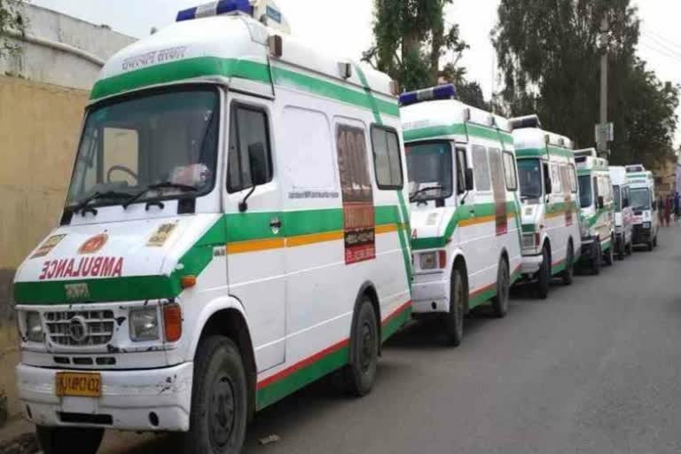 Rajasthan ambulance workers union, ambulance employees Protest in Rajasthan