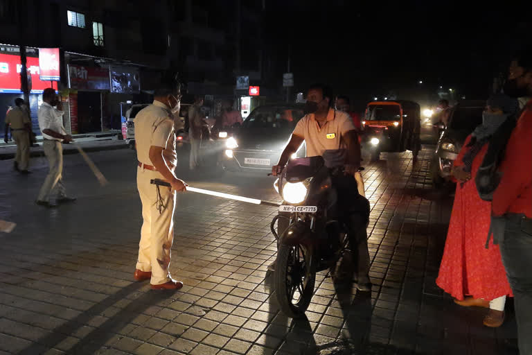 Police taken  punitive action against violators during night curfew