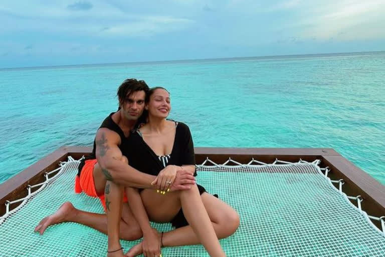 Bipasha Basu celebrating her hisband Karan Singh Grover's birthday In Maldives