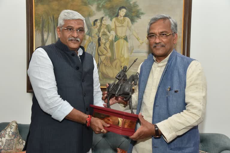 CM Trivendra Singh Rawat met Union Waterpower Minister Gajendra Singh Shekhawat