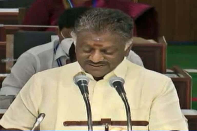 tamil nadu Deputy cm O Panneerselvam presents state interim budget