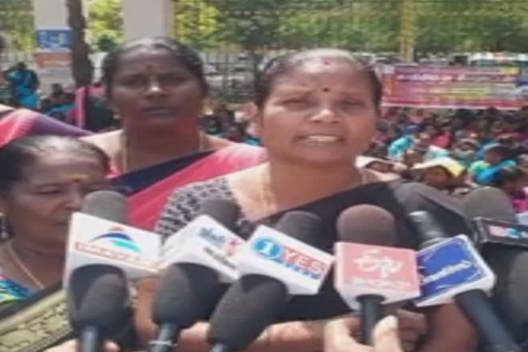 anganwadi-staff-protest-in-thiruvallur