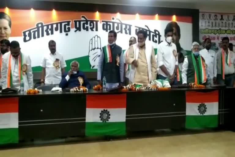 Congress Working Committee member G Sanjeeva Reddy attended INTUC meeting in Raipur