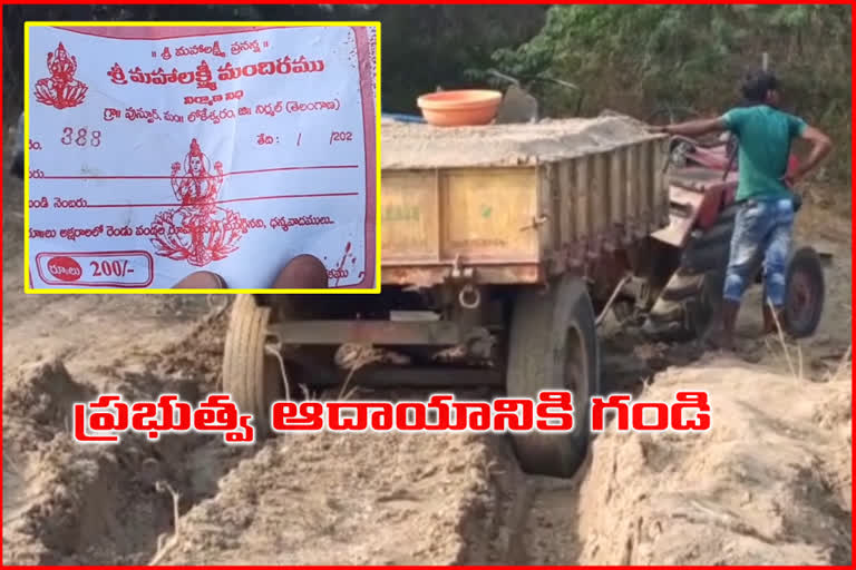 sand illegal smuggling in nirmal district