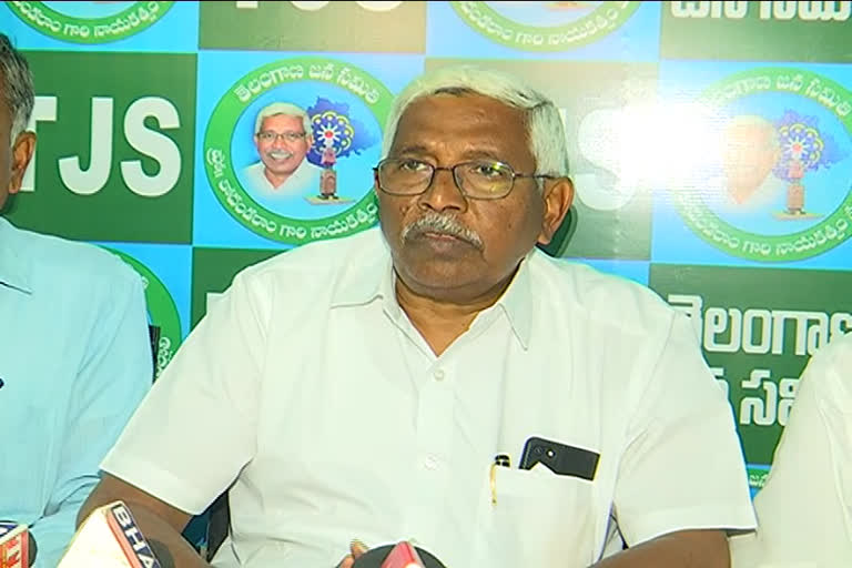 tjs chief kodandaram fires on trs government