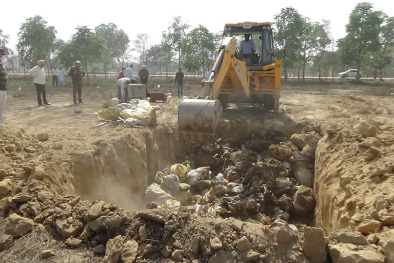 Fatehabad police destroyed thousands of seized bottles of illicit liquor