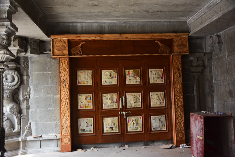 mirror house being prepared in yadadri temple