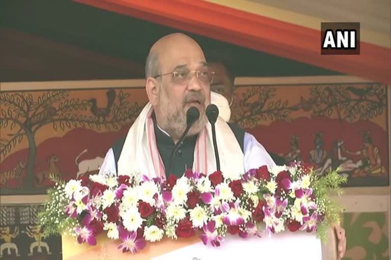 Shah slams Congress  കോൺഗ്രസിനെതിരെ ആഞ്ഞടിച്ച് അമിത് ഷാ  അസം  നാഗോൺ  കേന്ദ്ര ആഭ്യന്തരമന്ത്രി അമിത് ഷാ  Congress  Union Home Minister Amit Shah  Union Home Minister  Amit Shah