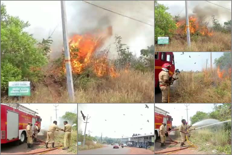 Large fire at Taliparambu Chorukkala Vellarampara  Large fire  വന്‍ തീപിടുത്തം  തളിപ്പറമ്പ് ചൊറുക്കള വെള്ളാരംപാറ  കണ്ണൂർ  കണ്ണൂർ വാർത്തകൾ  kannur news  തളിപ്പറമ്പ്  തളിപ്പറമ്പ് വാർത്തകൾ