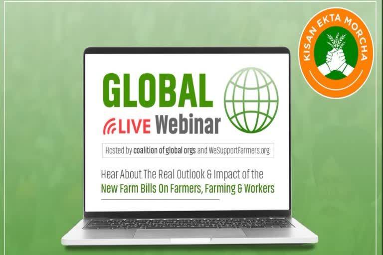 Global Live Webinar, protest against farms law