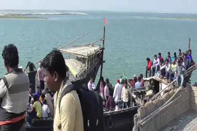 people affected after ferry Seva Ghat closed in Sahibganj