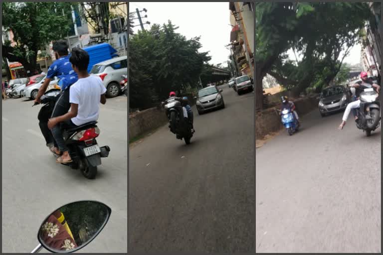 Dangerous Wheeling from boys in bangalore