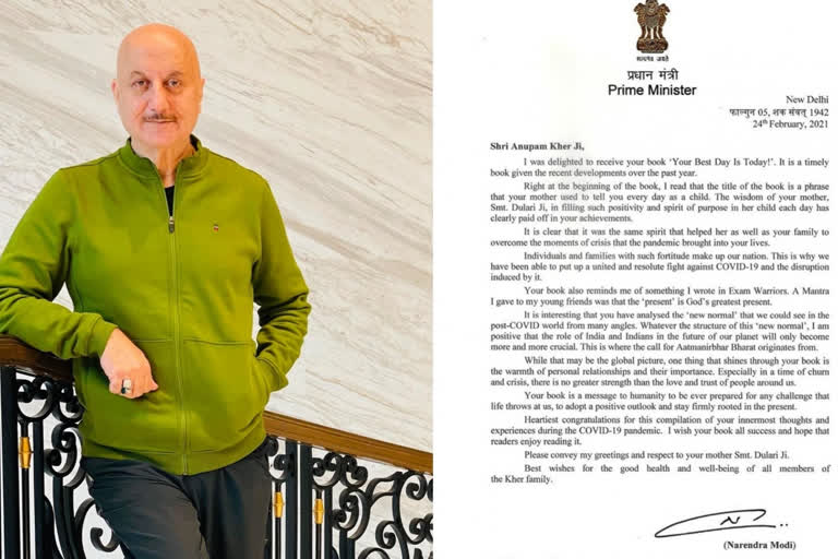 Anupam Kher 'honoured and humbled' on receiving PM Modi's signed letter