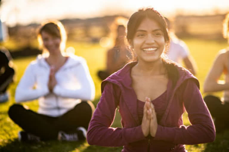 do yoga with smile