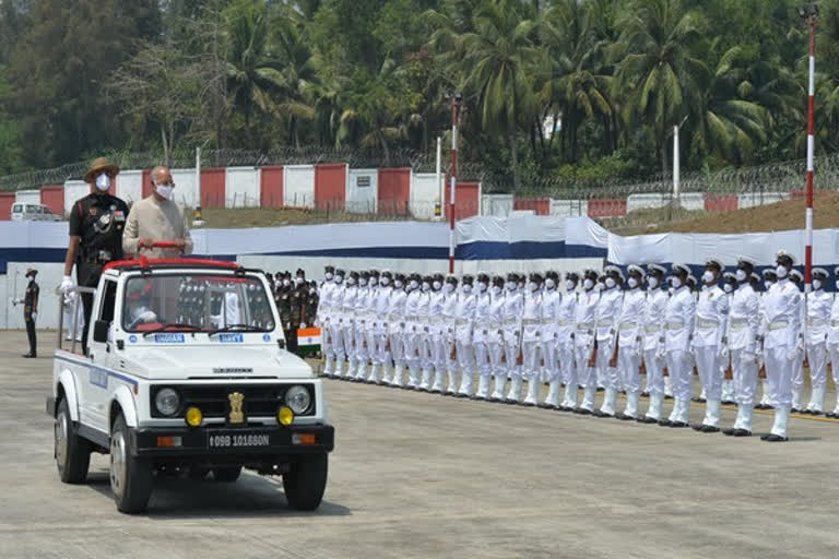 President Kovind accorded with guard of honour on his 4-day visit to Andaman and Nicobar Islands