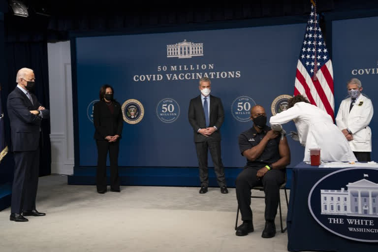 Biden marks 50M vaccine doses in first 5 weeks in office