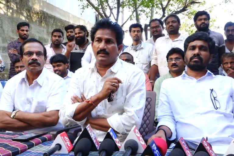 janasena leaders press meet in narasapuram on matsapuri issue