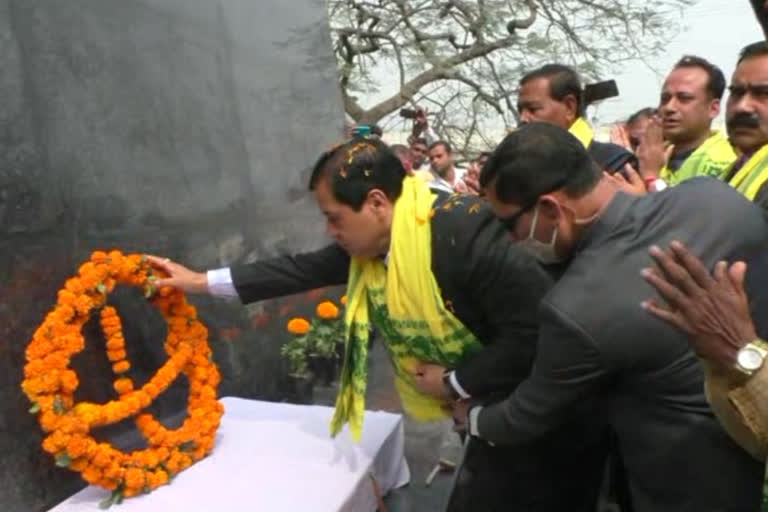 cm sonowal paid tribute to silarai