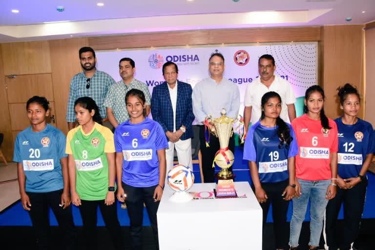 Odisha Women's League jersey launch ceremony held today at Kalinga Stadium