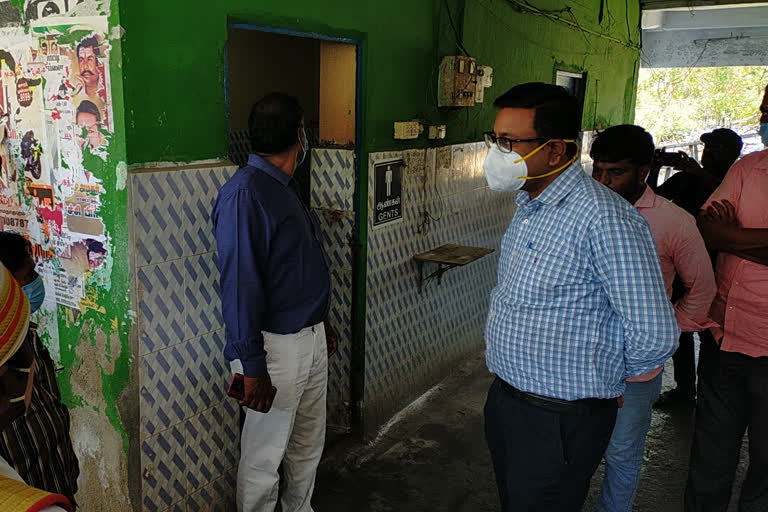 ramanadhapuram Collector inpsection bus stand toilet